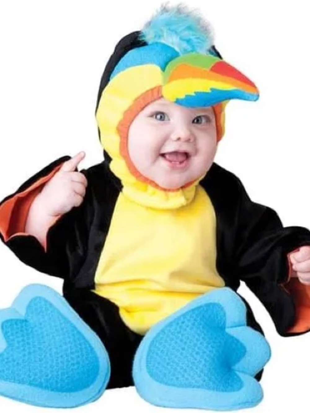Baby Toucan Costume for Infants - Yellow, Black & Blue